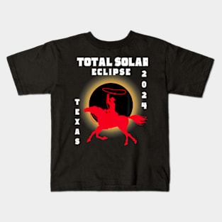 Total Solar Eclipse 2024 Texas Kids T-Shirt